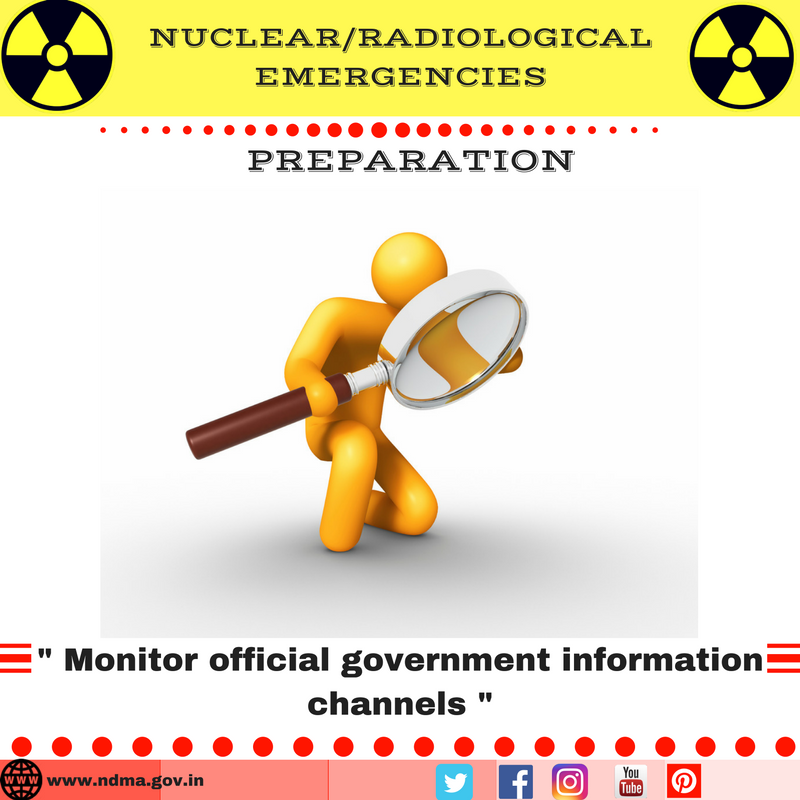 Monitor official government information channels